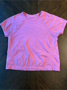 Athleta Girls' Light Pink Short-Sleeve Athletic Tee